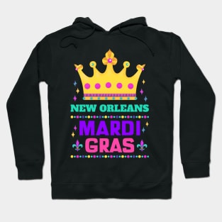 New Orleans Carnival Beads And Blings Party 2022 Mardi Gras Hoodie